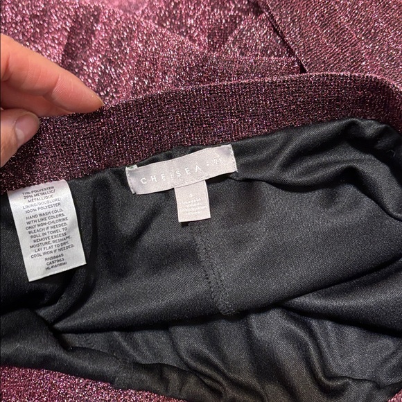 Chelsea 28 Shimmery Pink Pleated Sparkle Skirt in Size Small - Picture 10 of 10